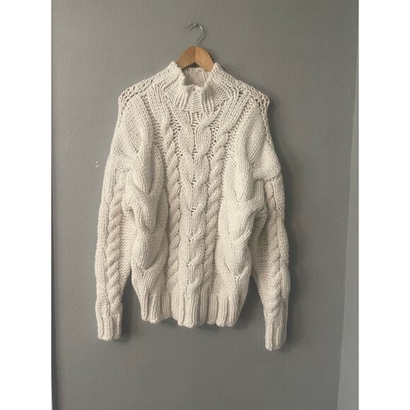 Zara The Knitwear Collection Cable‎ Chunky Sweater - Picture 7 of 9